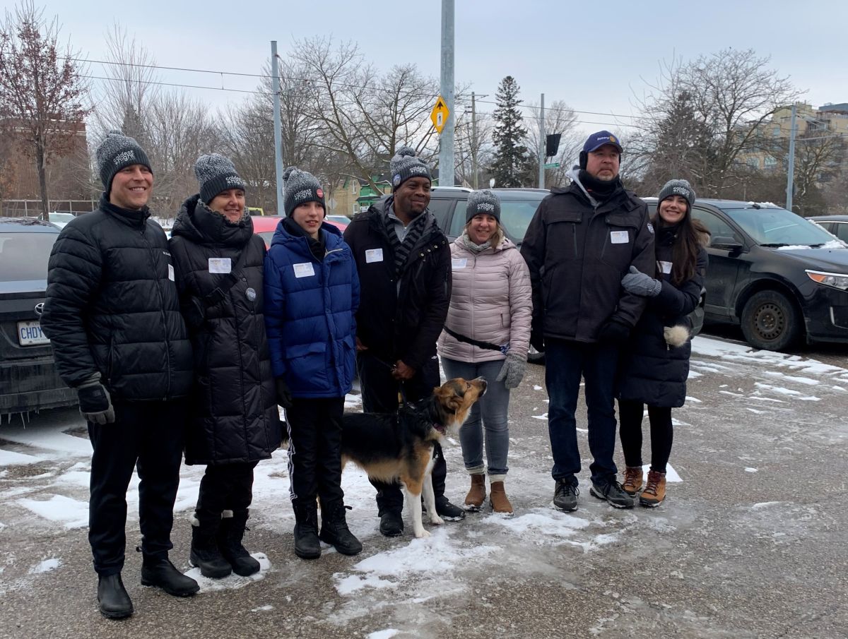 The Kitchener-Westmount Rotary Team. Team Captain, Everton (centre) also sponsored the event through his business - Wilmot Technologies