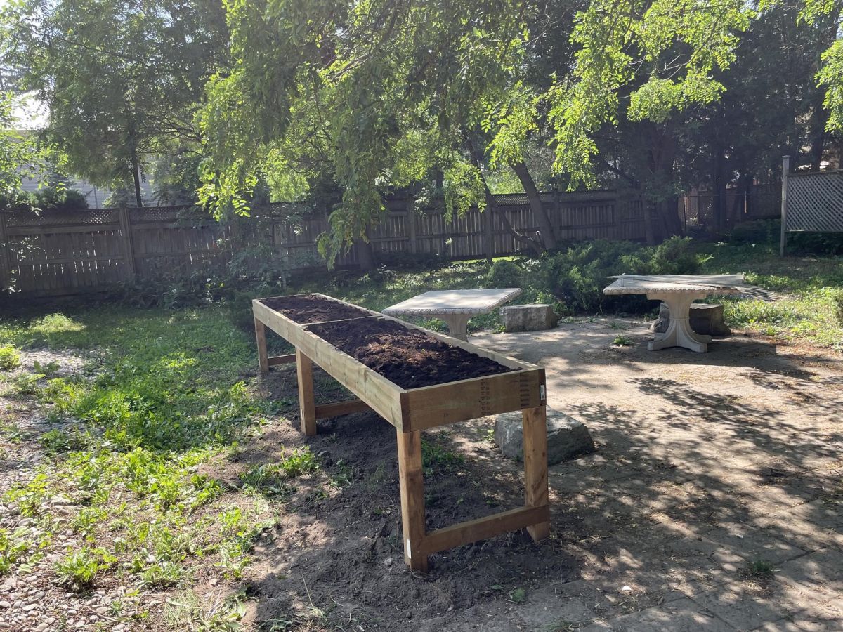 New raised garden beds were created by Creekside Church